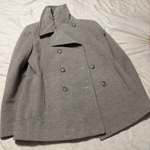 Calvin Klein Women’s Wool Light Charcoal Pea Coat